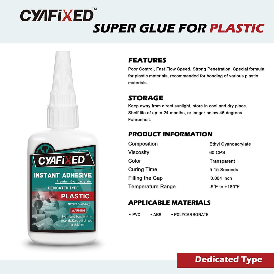 CYAFIXED Super Glue for Plastic