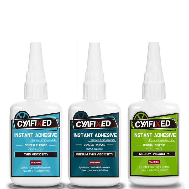 CYAFIXED Super Glue - Thin, Medium Thin & Medium Viscosity