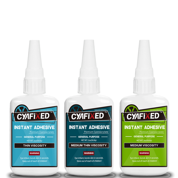 CYAFIXED Super Glue - Thin, Medium Thin & Medium Viscosity