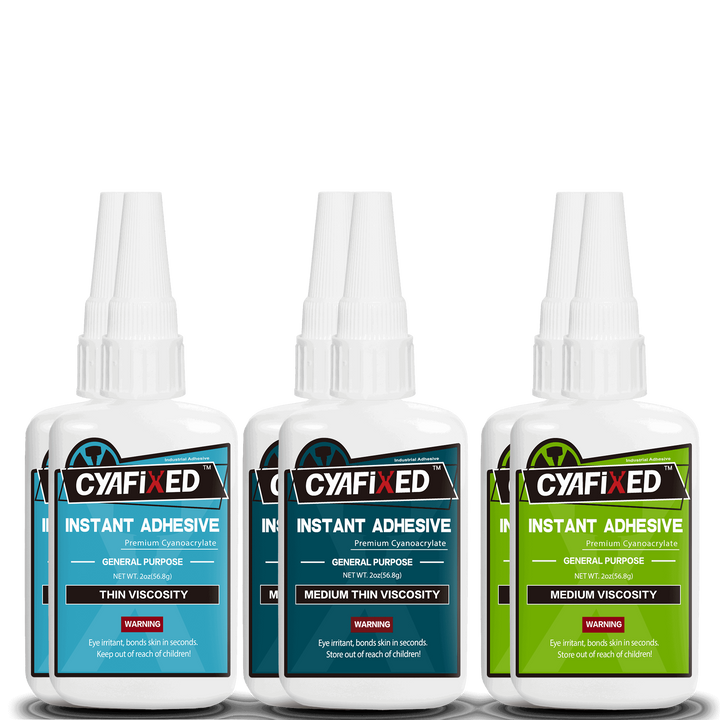 CYAFIXED Super Glue - Thin, Medium Thin & Medium Viscosity