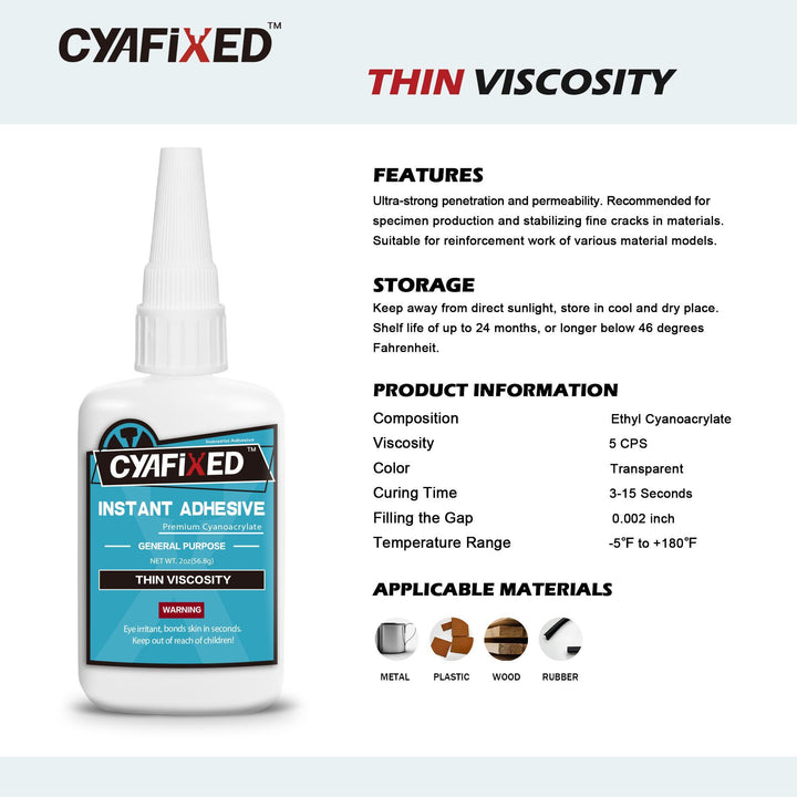 CYAFIXED Super Glue - Thin Viscosity